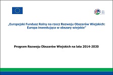 Program Rozwoju Obszarów Wiejskich na lata 2014-2020